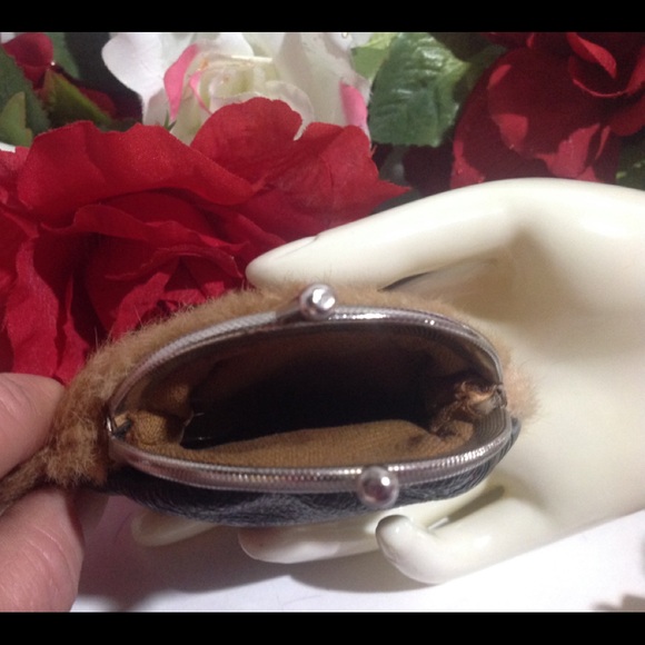 VTG Australia Kangaroo Fur Blk Leather Coin Purse - Picture 8 of 15